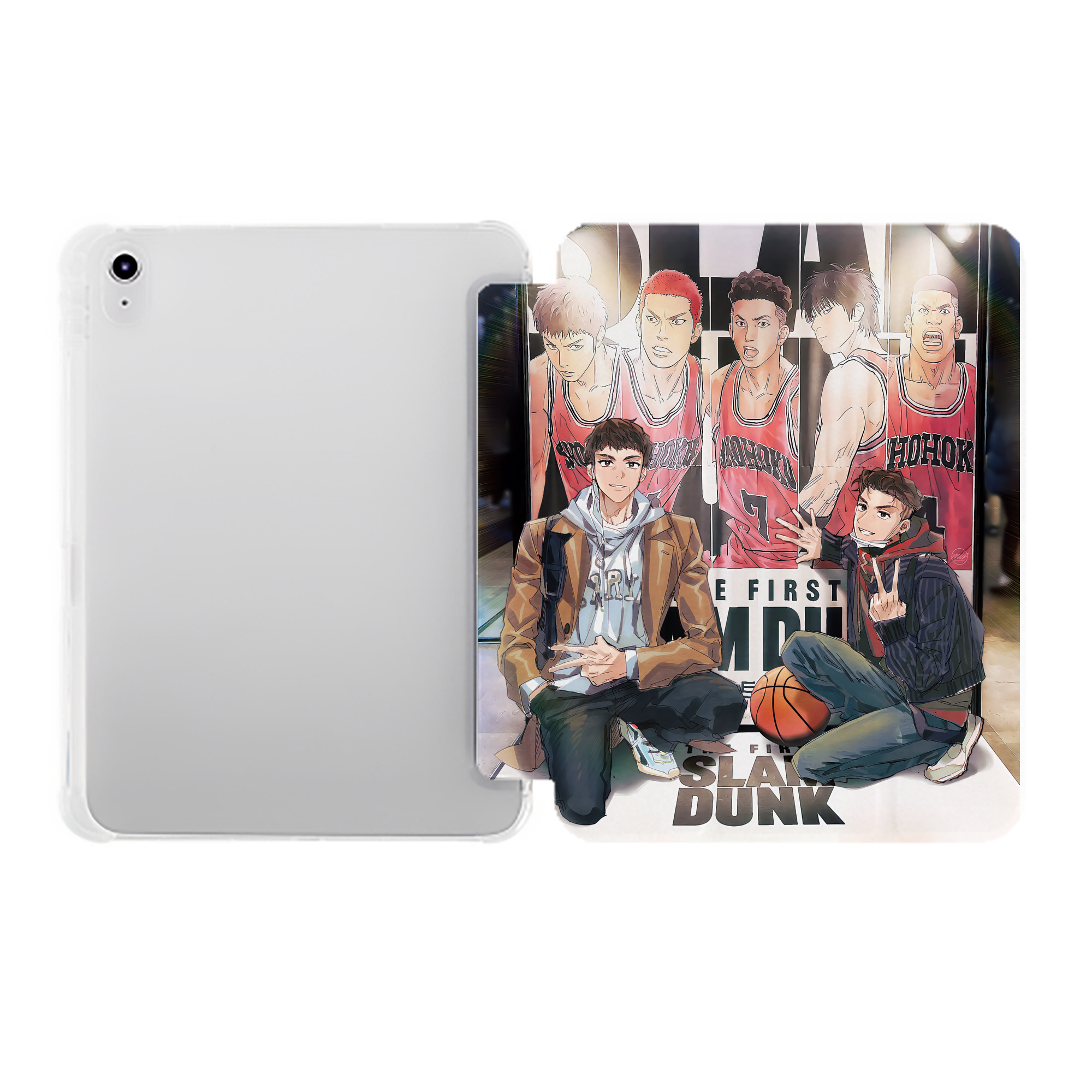 （画像用） SLAM DUNK／スラムダンク IPad ケース ペン収納付き 三つ折りスタンド PUレザー×シリコン 対応機種9.5/10.5/10.9インチ